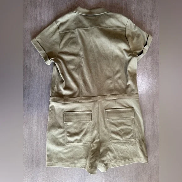 CAbi Olive Green Squad Romper Jumpsuit Onesie L - Picture 5 of 13